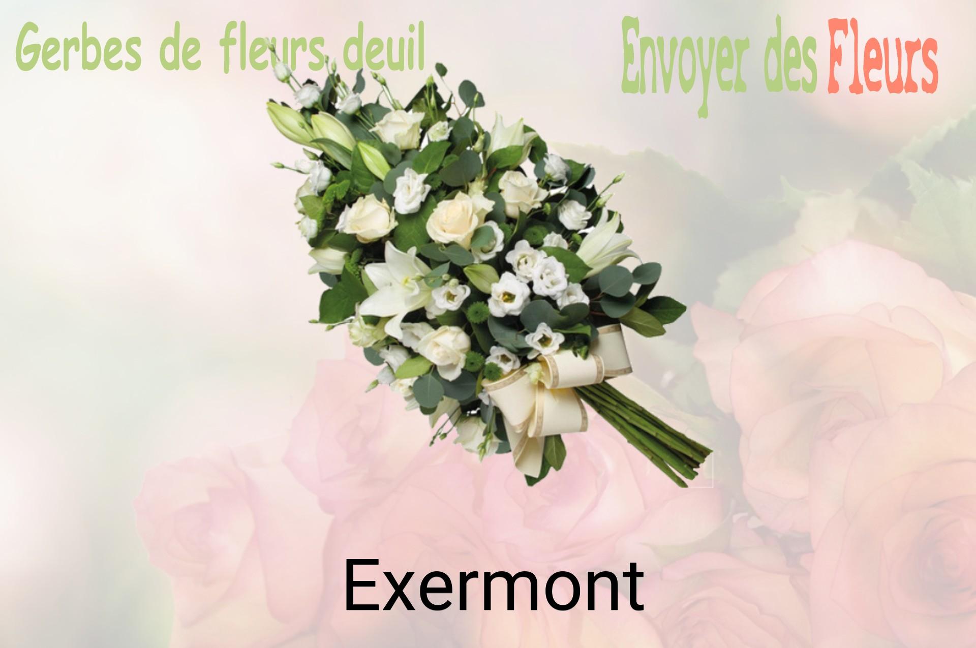 Gerbe de fleurs de deuil livrée à Exermont
